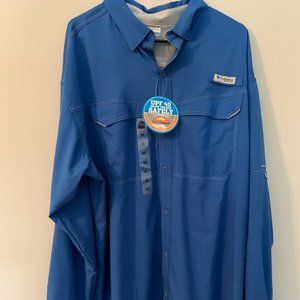 Mens Columbia PFG XXL Fishing Shirt UPF Protection